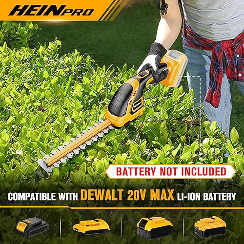 Miniatura 2 de HEINPRO Cortasetos Inalámbrico Compatible con Batería DEWALT 20V MAX (Sin Batería), Cortasetos Eléctrico Inalámbrico, Recortadora de Césped