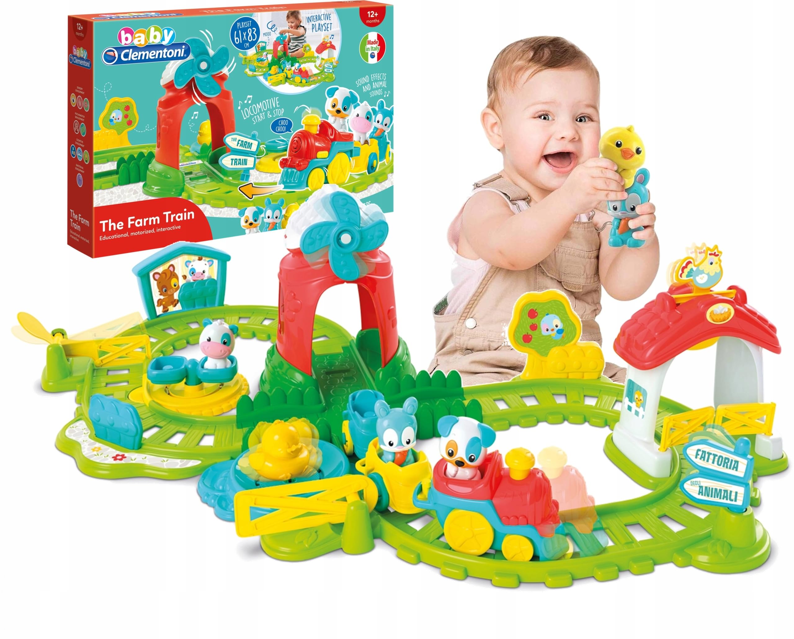 Clementoni BABY Trenino del contadino con suoni 17391