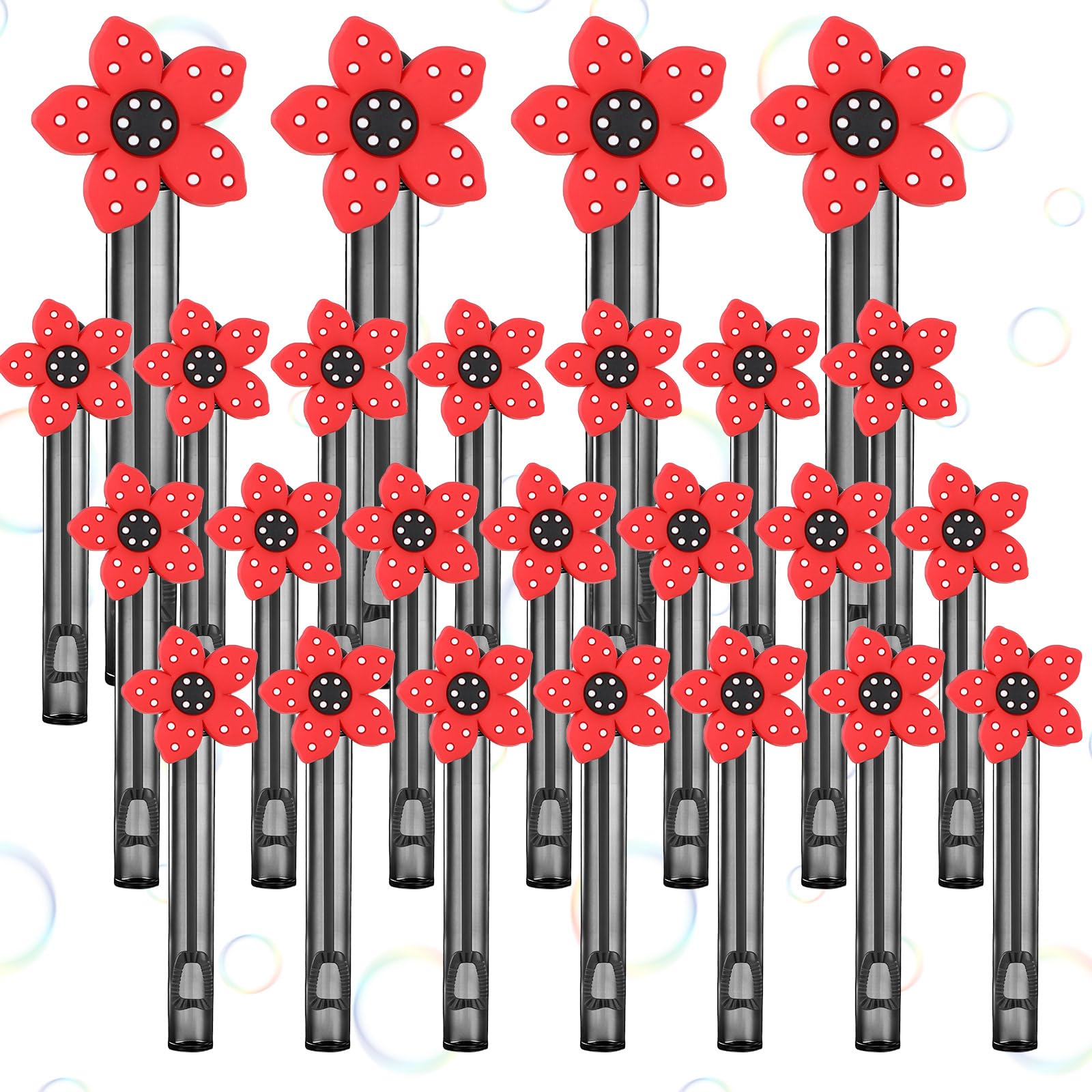 Jenaai 24 Pcs Strange Flower Bubble Wand Bubble Wands Anime Bubbles Party Favors for Summer Activity Cartoon Birthday Gifts Carnival Goody Bag Stuffers Wedding Supplies