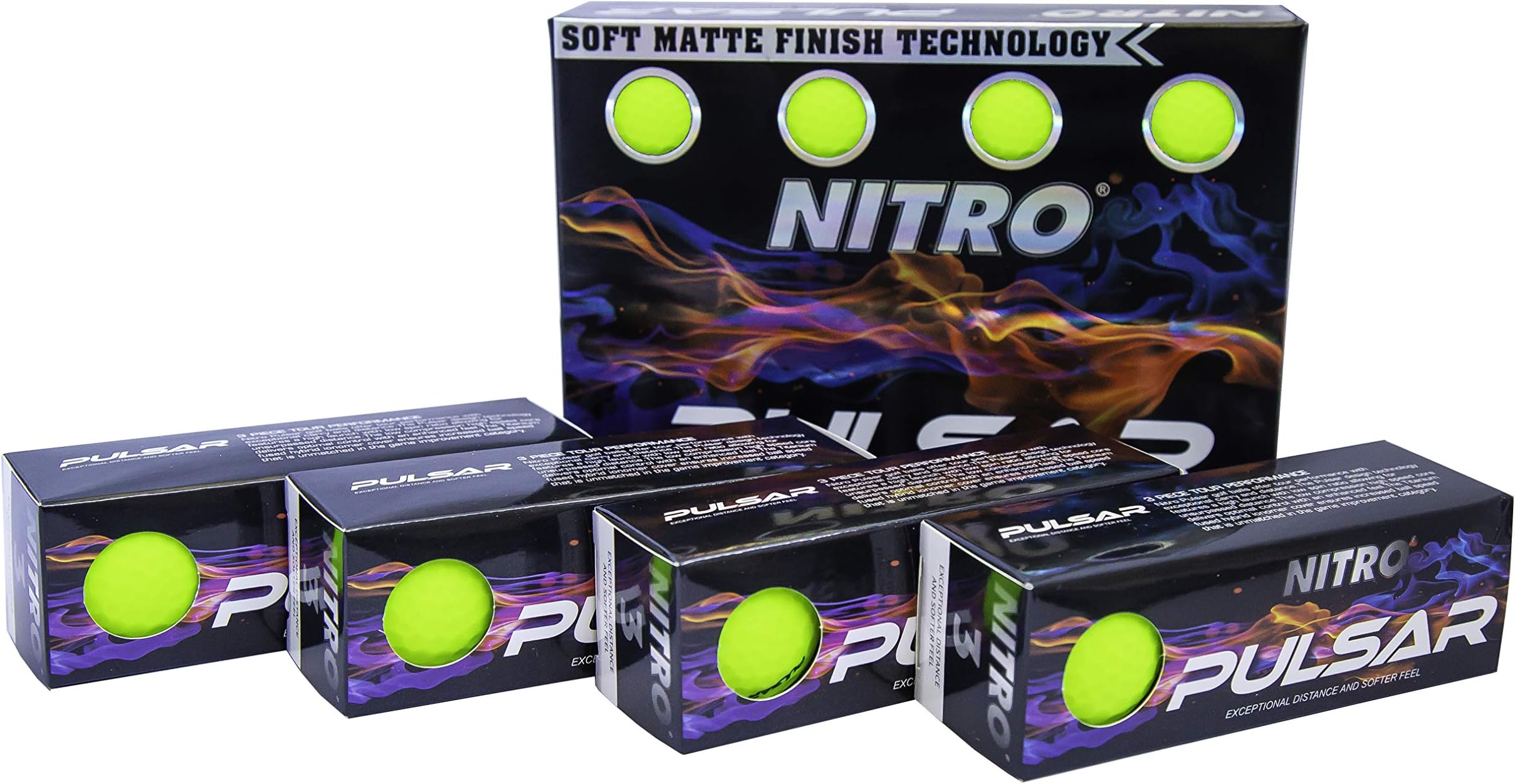 Nitro Pulsar Box Golf Balls (Pack 12)