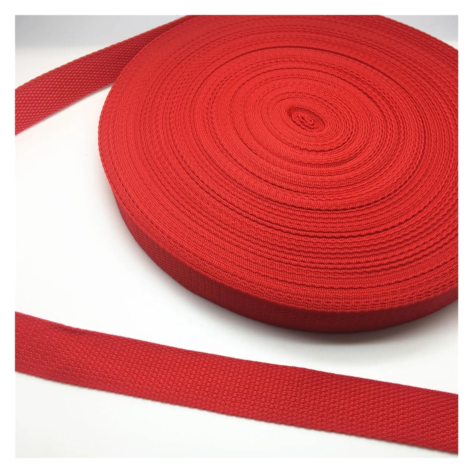 Webbing 5Yards 20mm Wide Strap Nylon Webbing Knapsack Strapping Safety Belt DIY Pet Rope Sewing Crafts(Red)