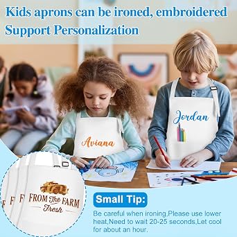 5/10/20 Pcs Kids Apron with 2 Pockets Adjustable Kids Chef Apron Bulk for Cooking Baking Painting Crafting