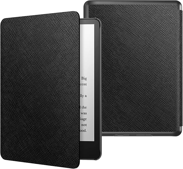MoKo Case for 6.8" Kindle Paperwhite (11th Generation-2021) and Kindle Paperwhite Signature Edition, Light Shell Cover with Auto Wake/Sleep for Kindle Paperwhite 2021 E-Reader, Black