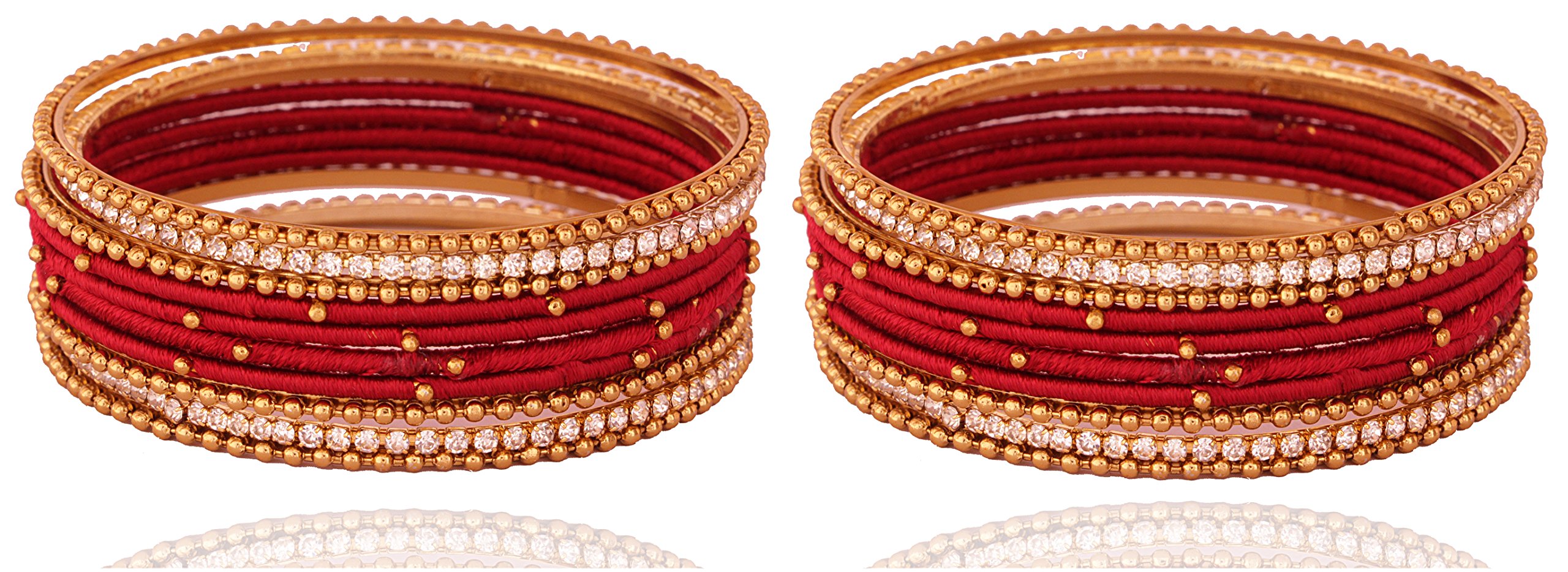 Zircon Studded Bangles Set For Girls, Pack of 20