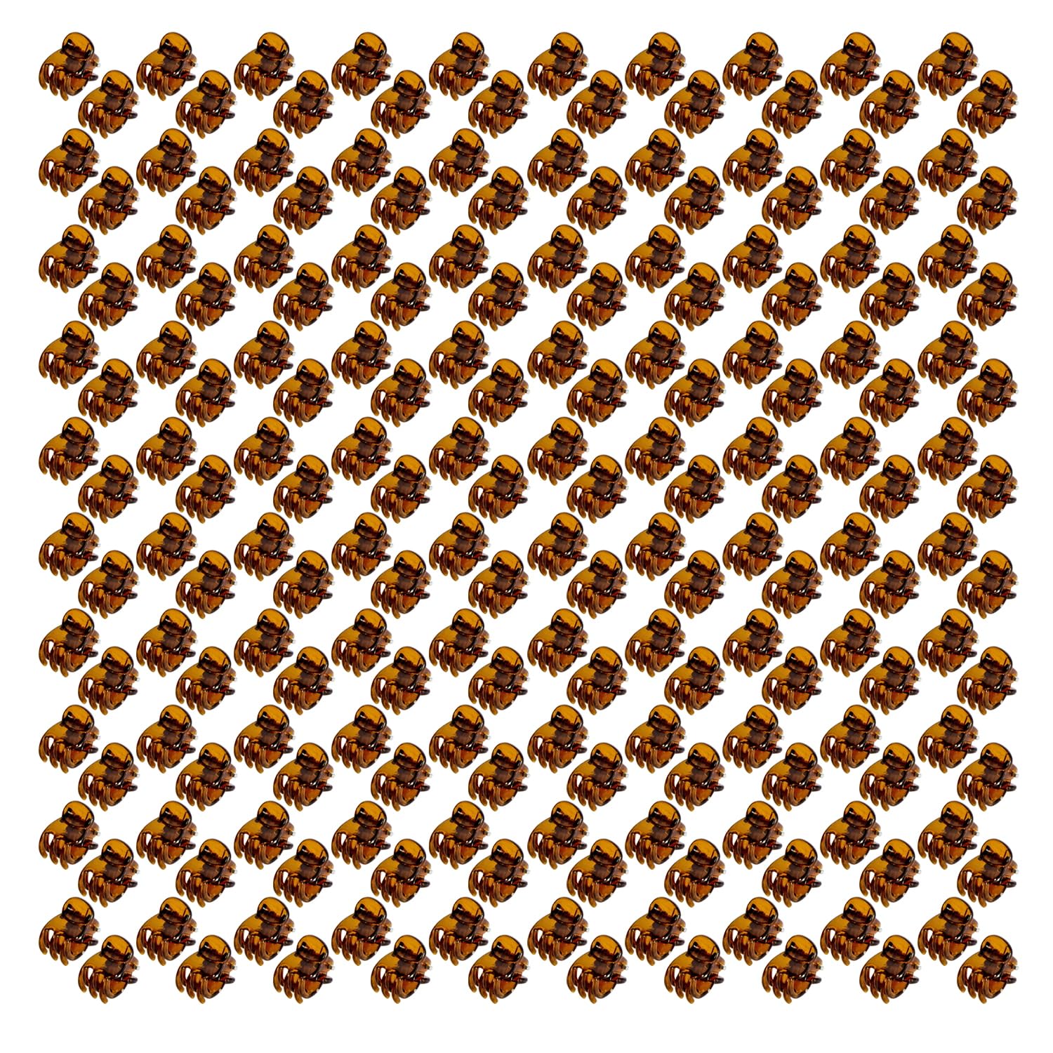 Photo 1 of 100 Pack 1cm Mini Hair Claw Clips - tiny hair clips - Plastic Mini Hairpins for Women, Girls (Brown)