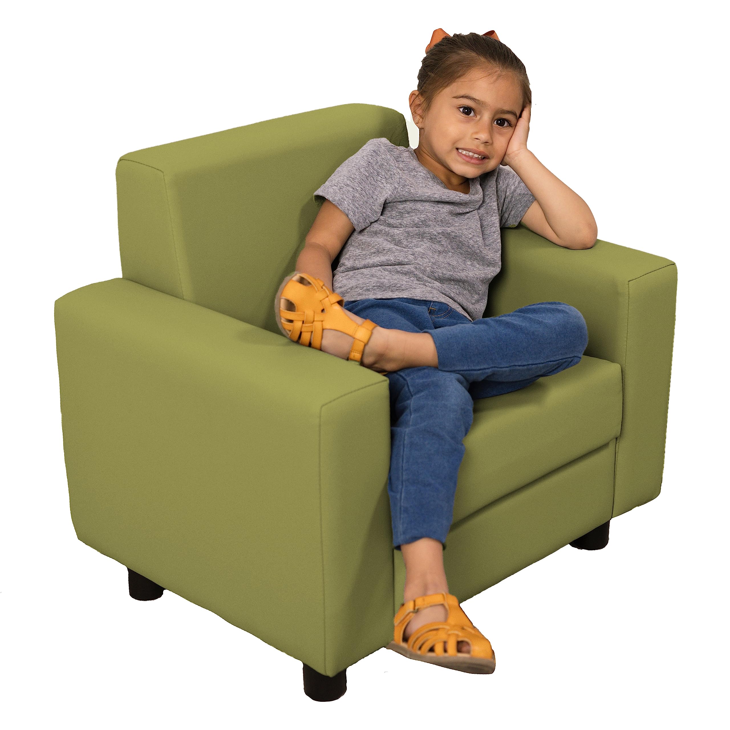 Factory Direct Partners SoftScape Inspired Playtime Classic Reading Chair, Children's Commercial-Grade Upholstered Furniture for Home, Daycare,