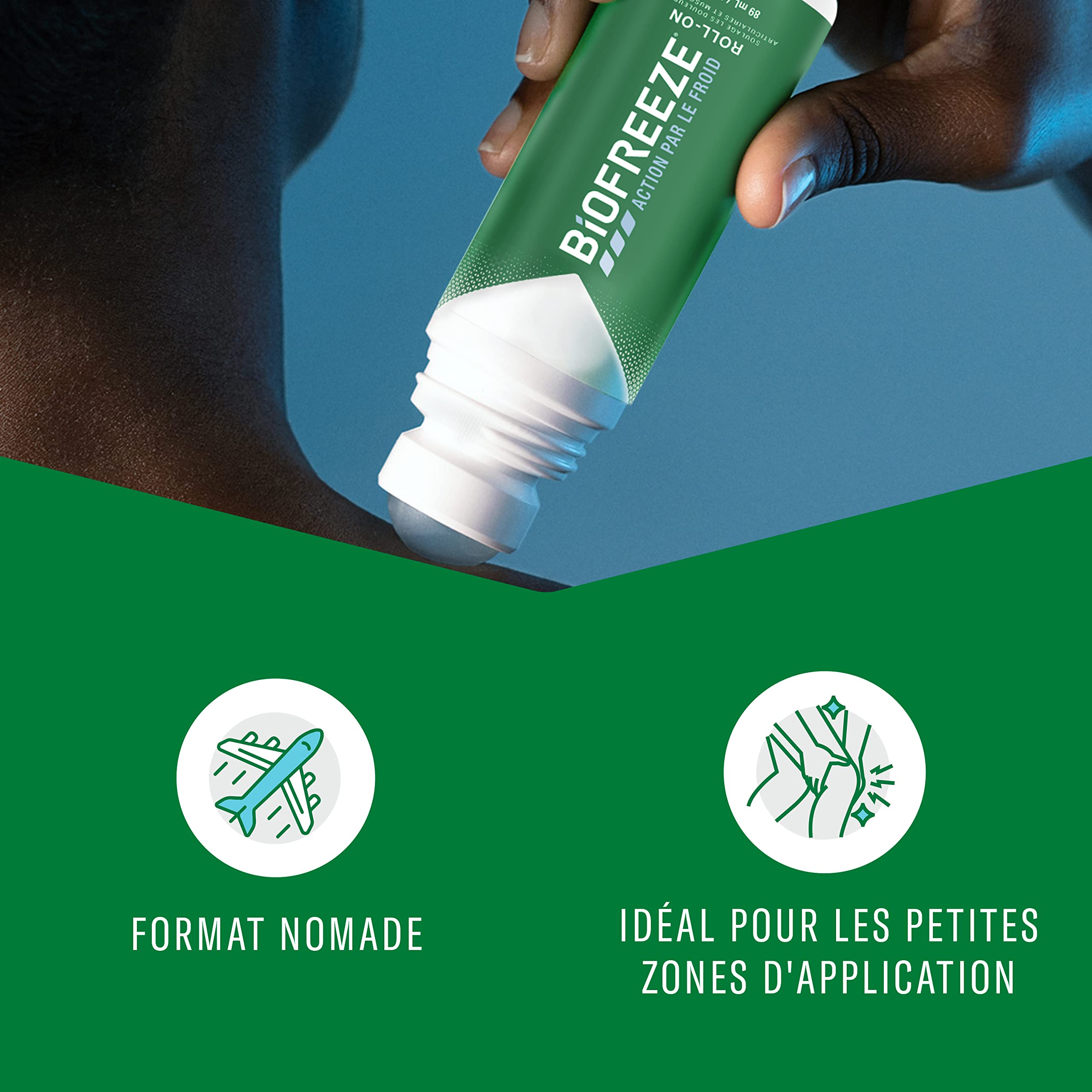 Biofreeze - Lot de 3 Roll On Action par le Froid - Soulage les douleurs musculaires et articulaires - 3 x 89ml