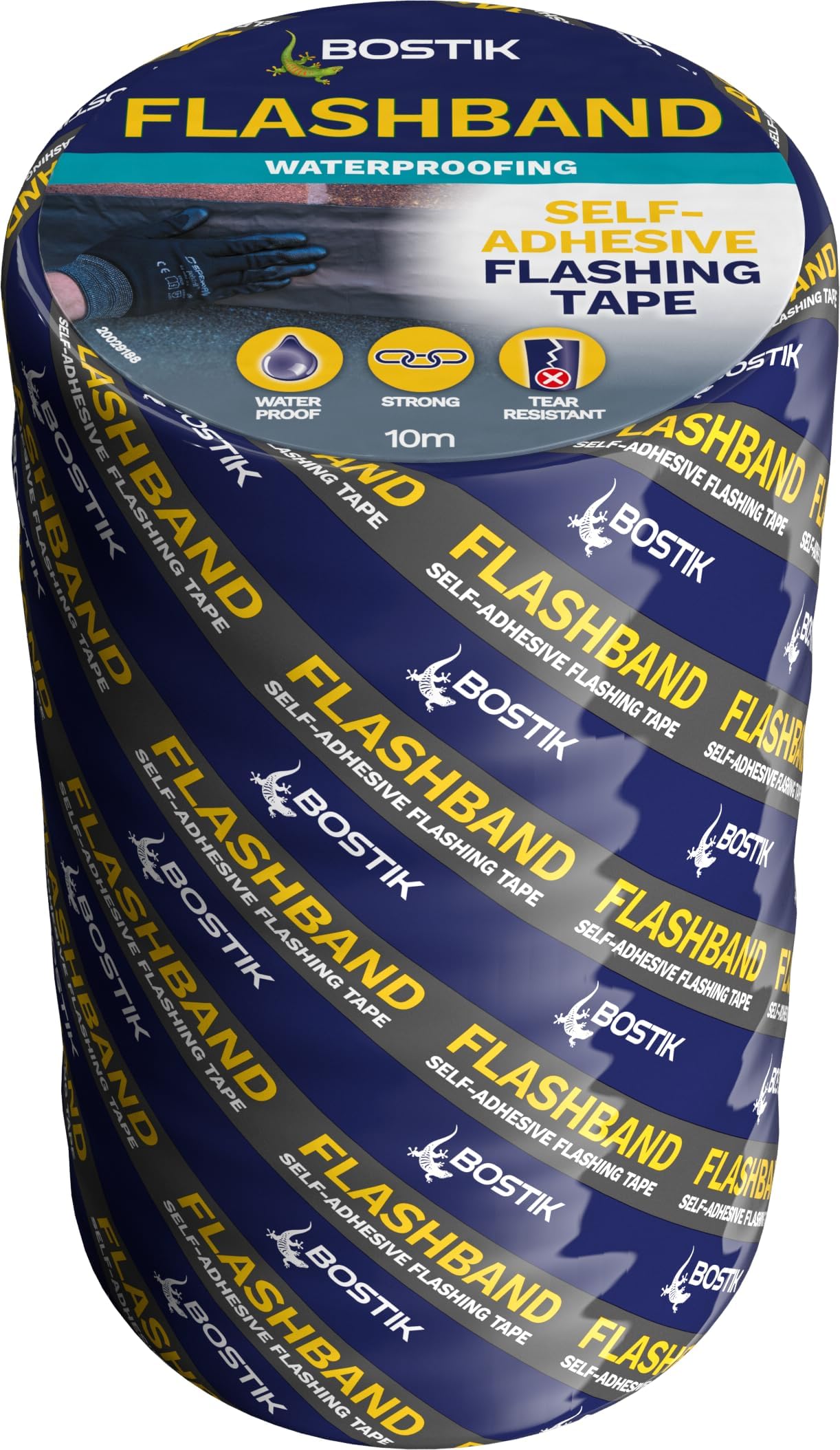 EVO-STIK Bostik Flashband Self Adhesive Flashing Tape for Roofs Grey - 225mm x 10m - Provides an Instant Watertight Seal