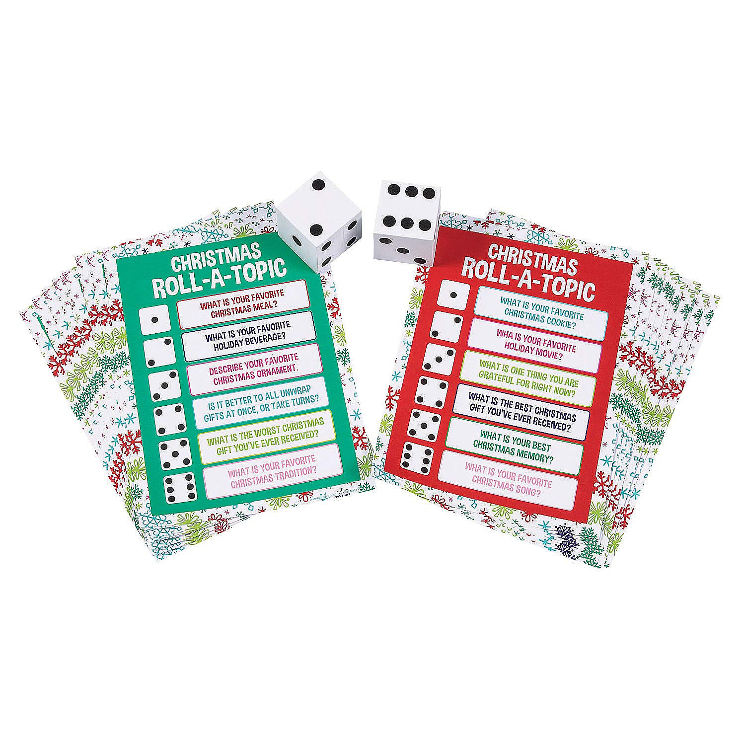 Amazon.com: Roll-A-Topic Christmas Game - Toys - 26 Pieces : Toys & Games