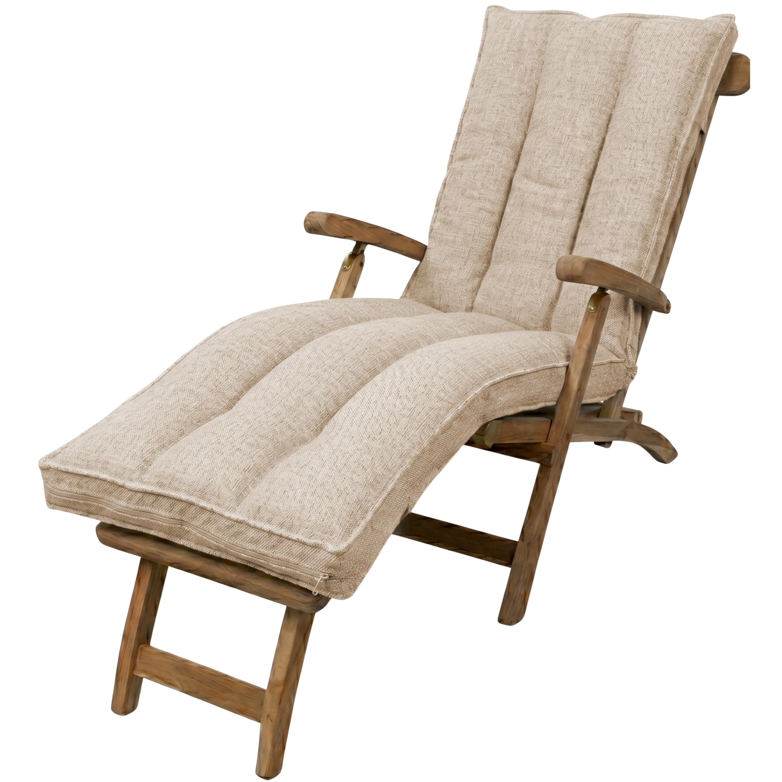 bananair Sunlounger cushion only, Removable cover, Beige, 190ร60ร15 cm