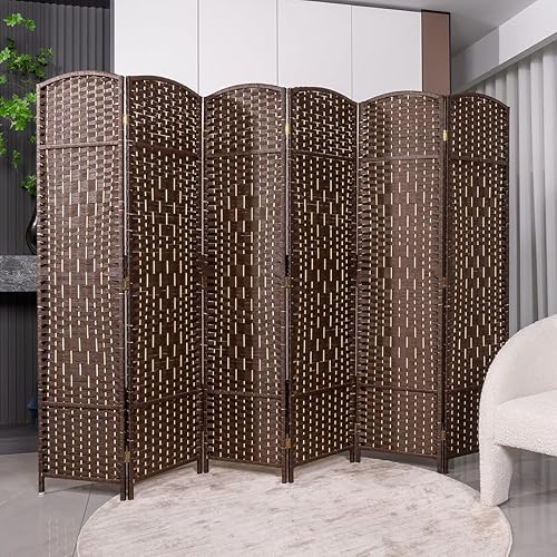JVVMNJLK Divisor de habitación, pantalla de privacidad, divisor de pared de 4 paneles de fibra de doble tejido de diamante para separación de