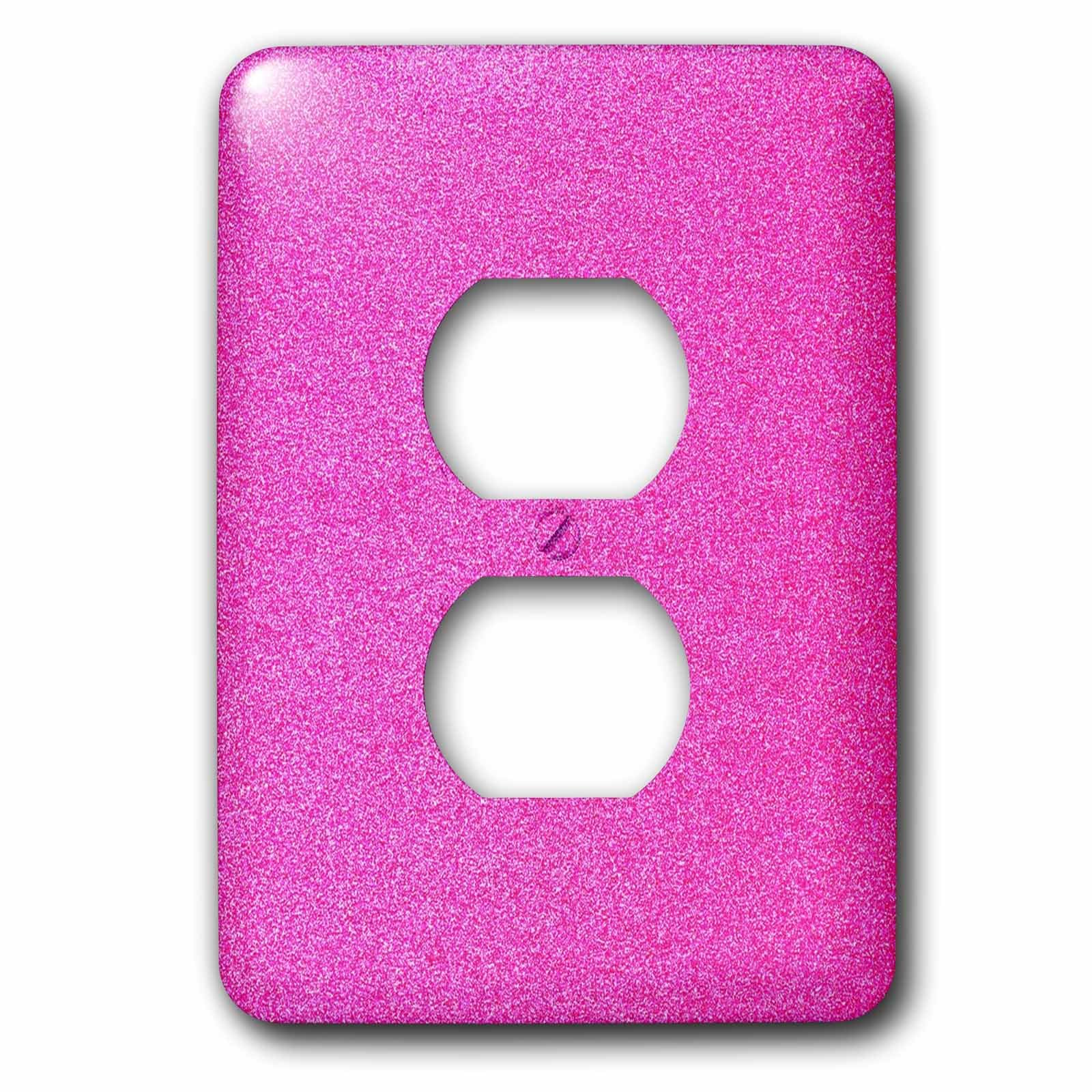 Cache-prise motif paillettes fuchsia chic pour sublimer vos prises murales