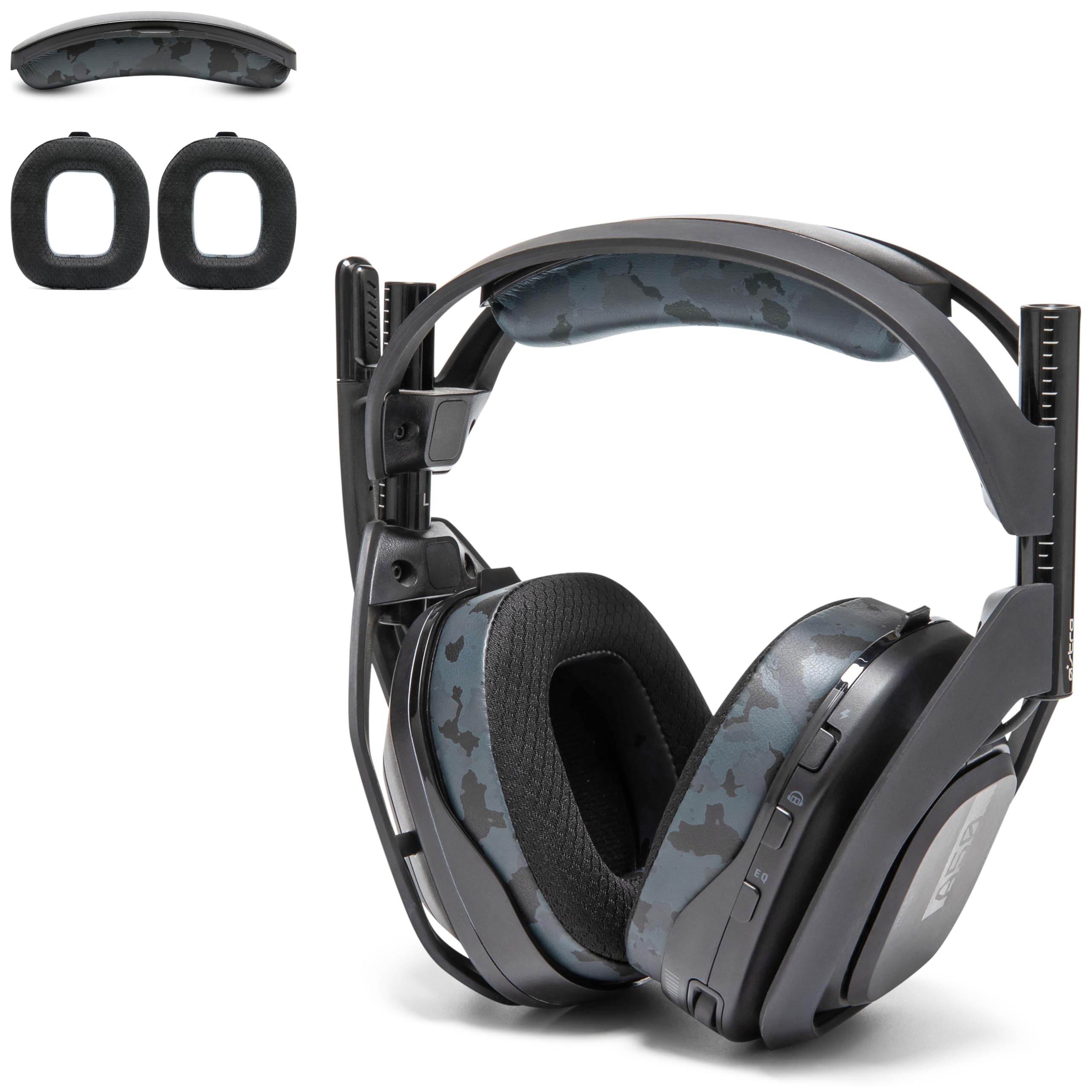 WC Mod Kit A50 - Cuscinetti auricolari in gel rinfrescante + fascia di ricambio per Astro A50 Gen 4, Gen 5 e A50X di Wicked Cushions | Comfort, raffreddamento e durata migliorati | Black Camo