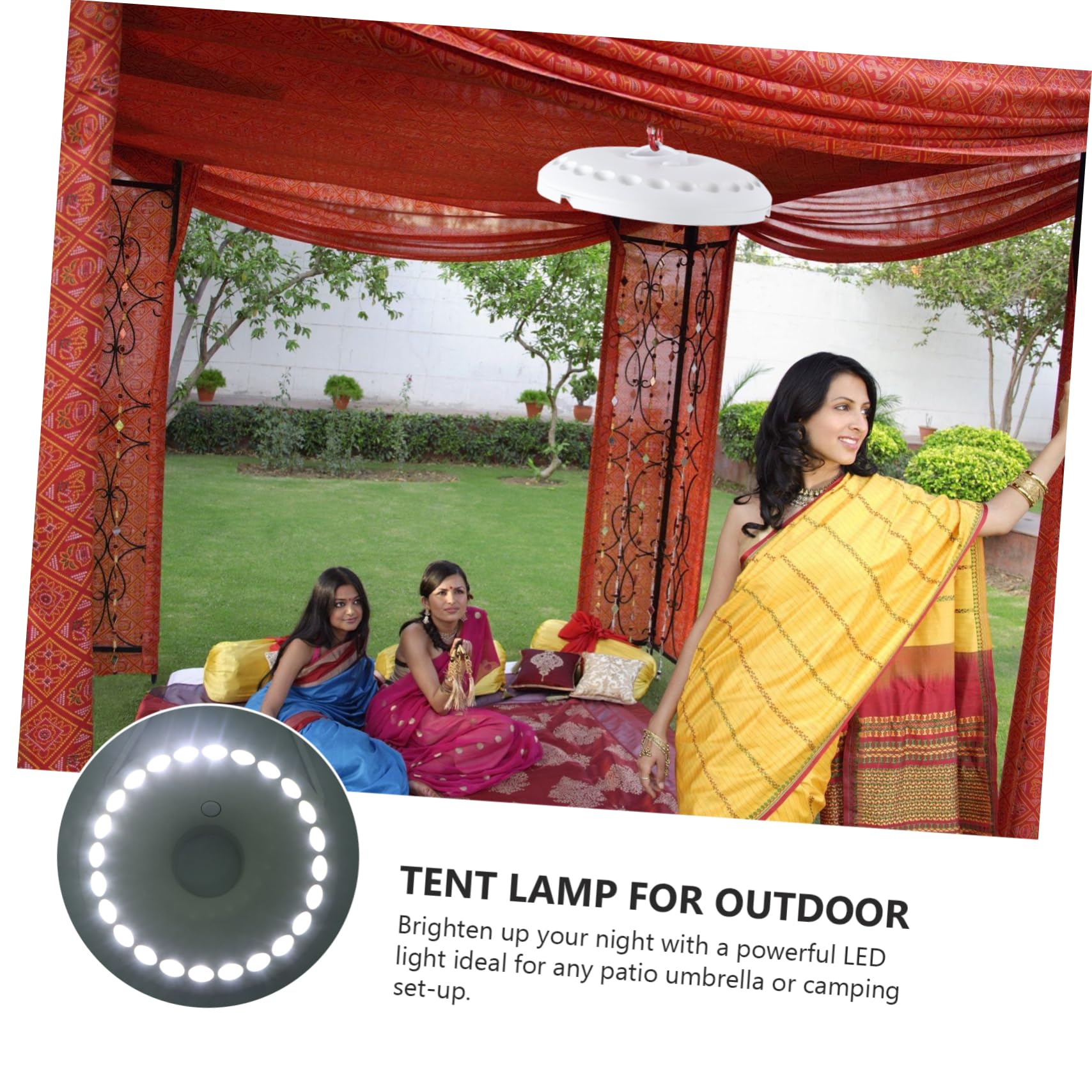 ifundom 48 LED Camping Lamp Bright Umbrella Pole Light for Outdoor Use Battery Operated Tent Light Illumination for Camping Hiking and Emergency Situations Batteries Not Included