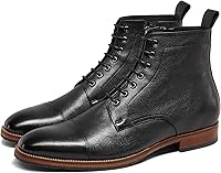 Vista 1 de Dockorio Botas chukka casuales para hombre, botas de vestir de cuero para hombre