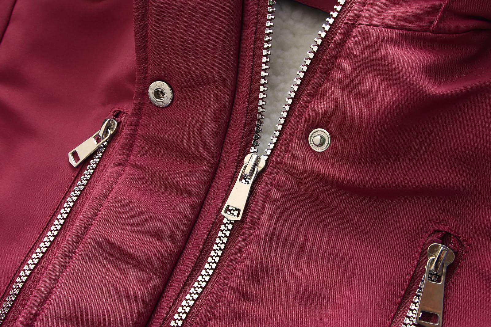 MODFUL Parka en polaire pour femme avec capuche amovible - Manteau d'hiver chaud Sherpa