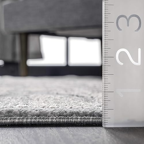 Miniatura 2 de nuLOOM Melina - Alfombra griega envejecida, 2 x 6 pies, gris