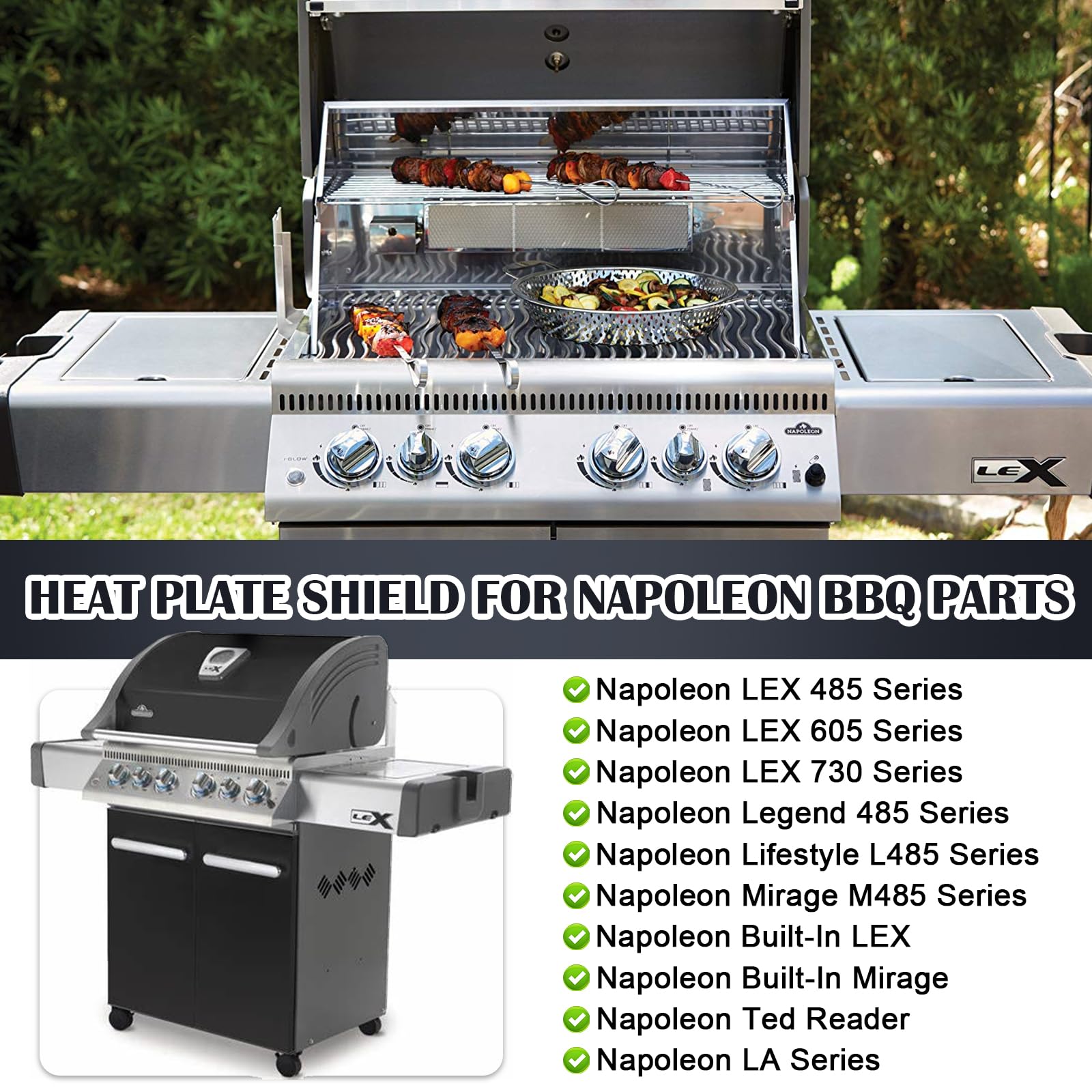 R4122 CHATEAU NAPOLEON LA MAUBERTE などセット Hiorucet BBQ Replacement Parts for Napoleon LEX 485 605 730 Series