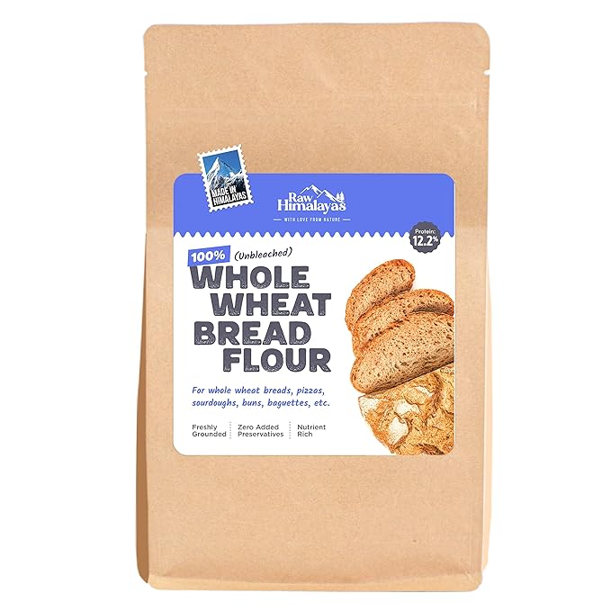 Raw Himalayas 100% Whole Wheat Bread Flour (1 Kg), Unbleached | Ideal ... Raw Himalayas 100% Whole Wheat Bread Flour (1 Kg), Unbleached | Ideal ...