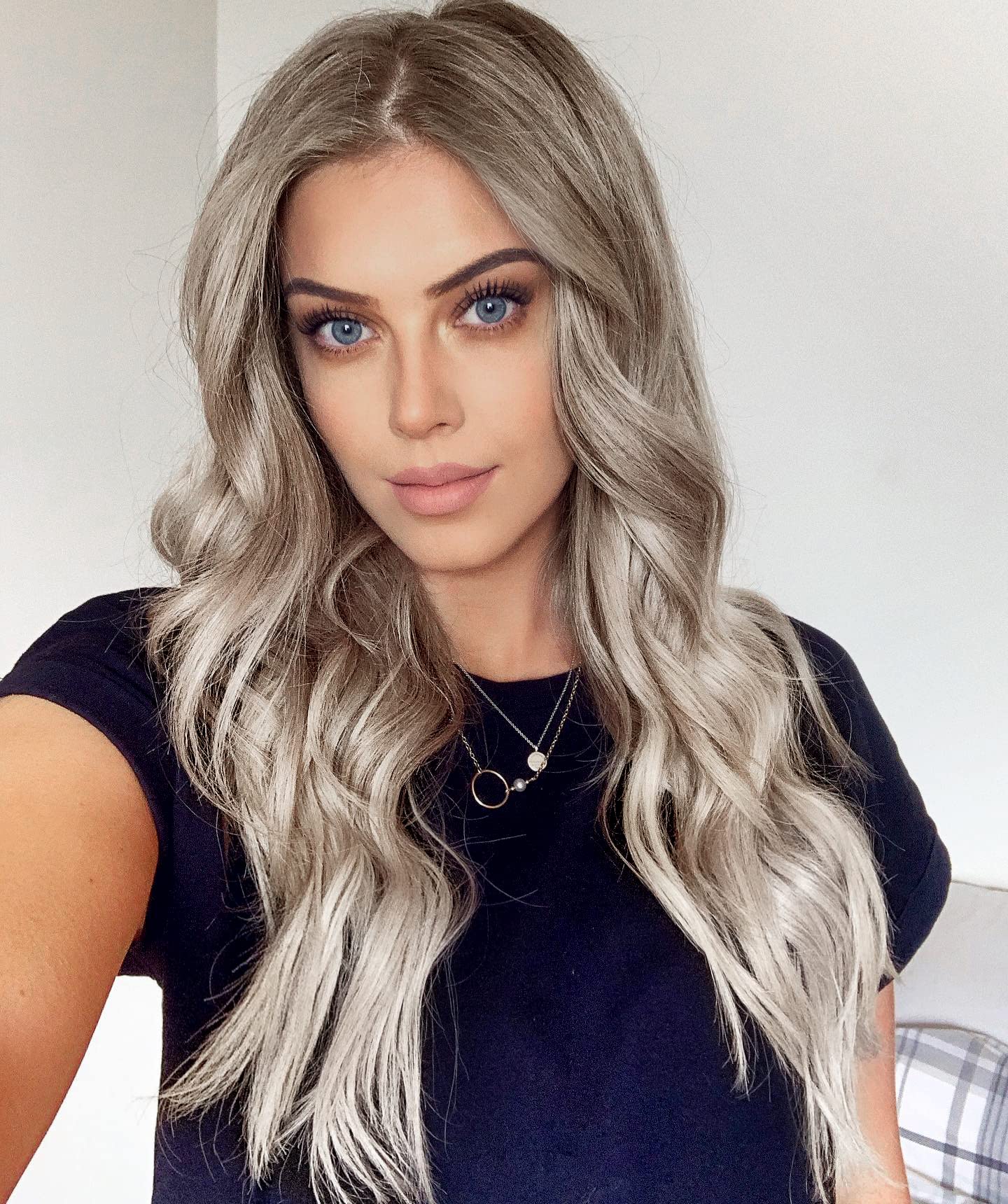 VEBONNY Stirnbandperücke – Ombré Braun-Blond, Lockige Synthetik-Perücke Ohne Kleber, Mit Abnehmbarem Stirnband