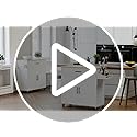 IRONCK Rolling Kitchen Island Table on Wheels with Drop Leaf, Storage Cabinet, Drawer, Spice/Towel Rack, Kitchen Cart, 47.25" Wide White - Image 8