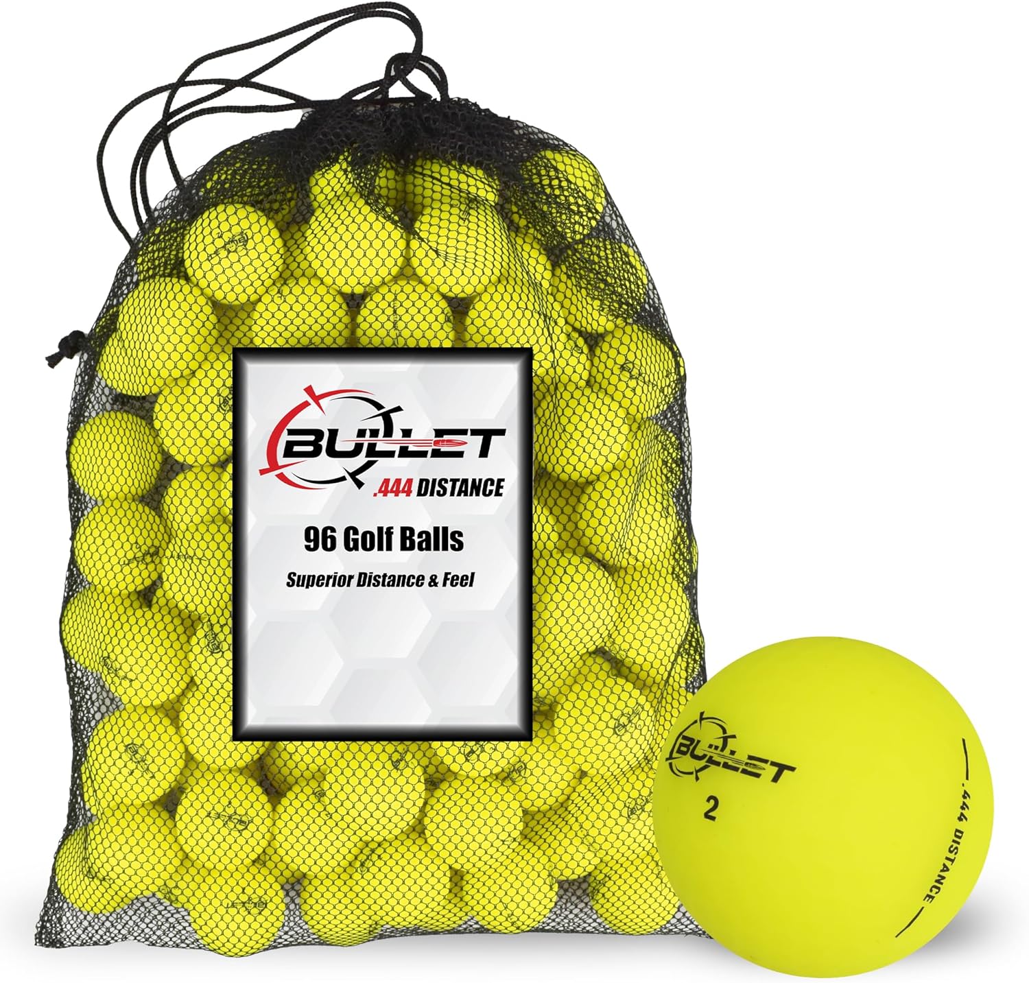 Bullet .444 Distance Matte Colored Golf Balls [96-Ball]