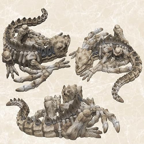 Miniatura 6 de Undead Skull Dragon 3D - Molde de silicona de resina epoxi para manualidades, arcilla polimérica, yeso