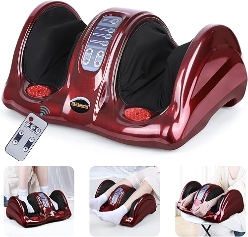 Miniatura 8 de HB Luxuries Shiatsu - Masajeador de pies con ruedas para amasar estudio de salud personal ZH-9902-rojo