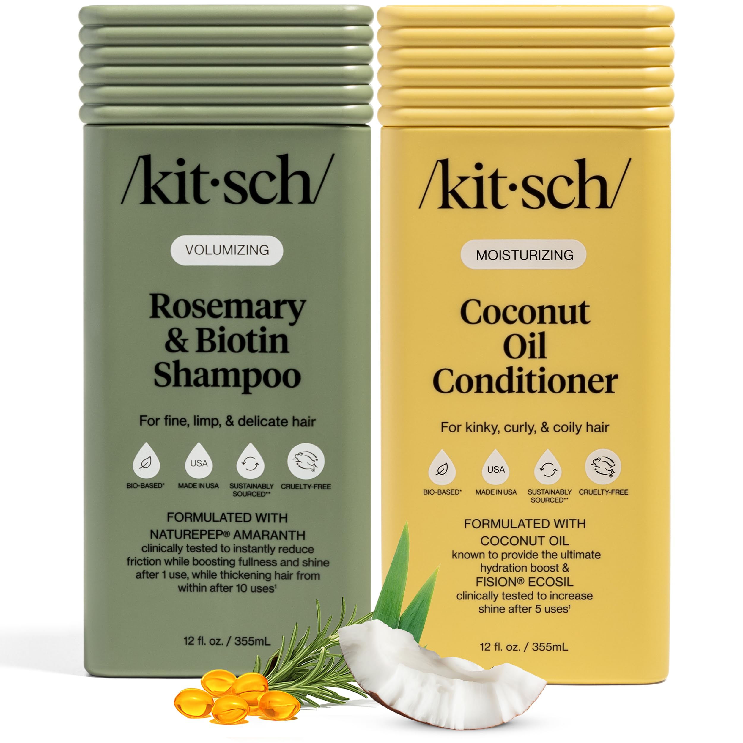 Amazon.com : Kitsch Rosemary & Biotin Volumizing Shampoo + Coconut