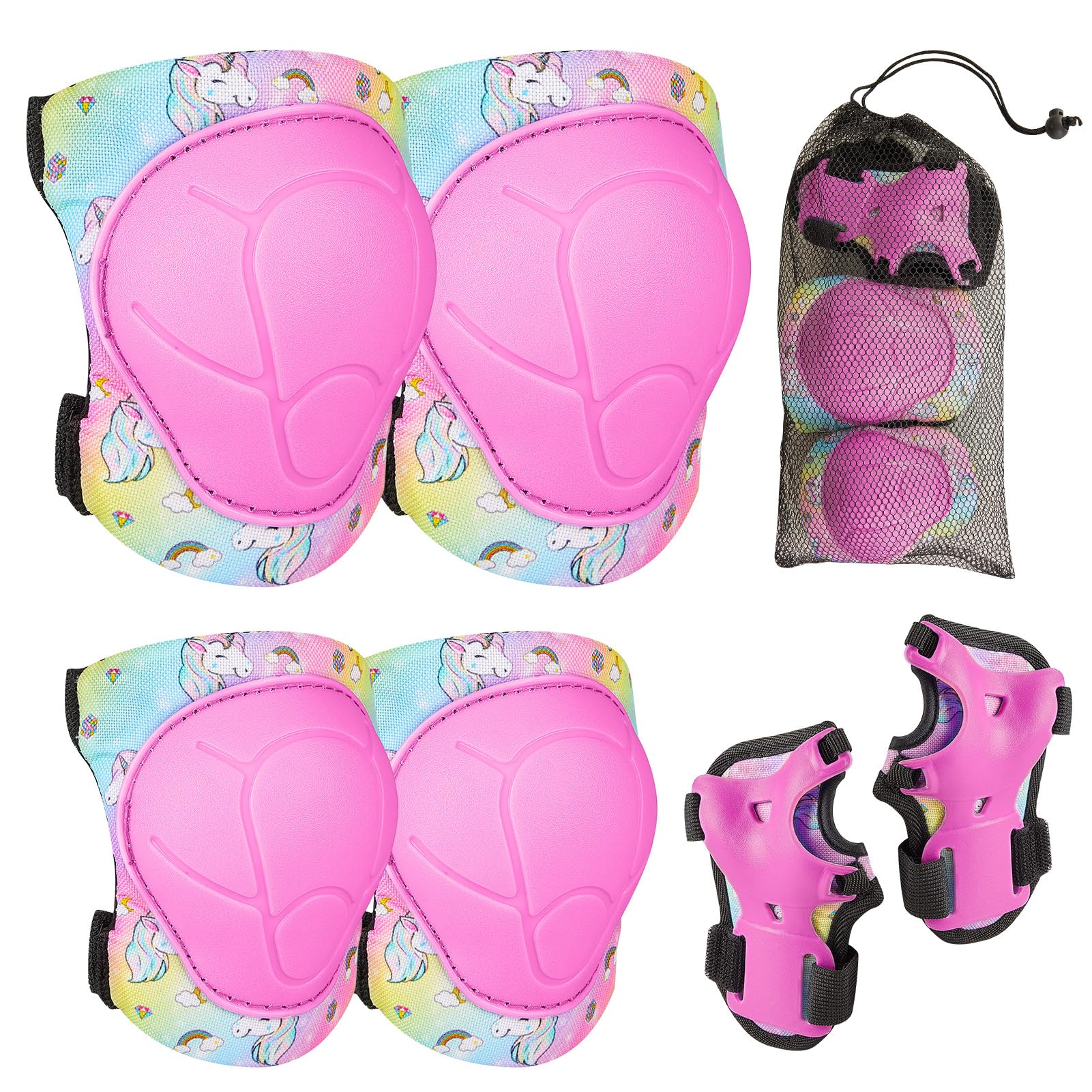 Set Protezioni Bambini ZWOOS - Casco Regolabile, Ginocchiere, Gomitiere E Polsiere Per Skateboard E Bici - Foto 11