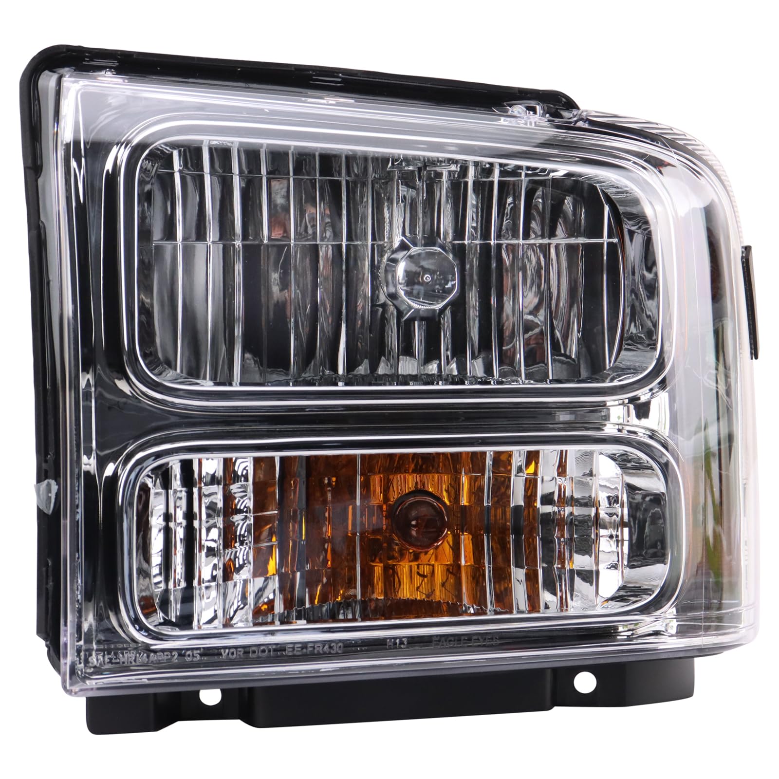 TRQ Driver Side Headlight Assembly Compatible with 2005 Ford Excursion 2005-2007 F250 Super Duty F350 Super Duty FO2502217