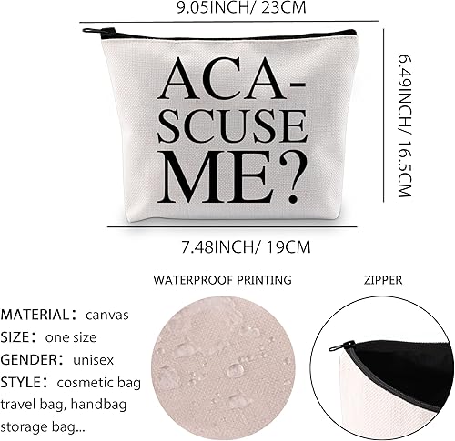 Miniatura 2 de XYANFA Bolsa de maquillaje inspirada en la película Aca Scuse Me Comedia para fanáticos de la película, regalo P Perfect Zipper Pouch, SCUSE ME, Moda
