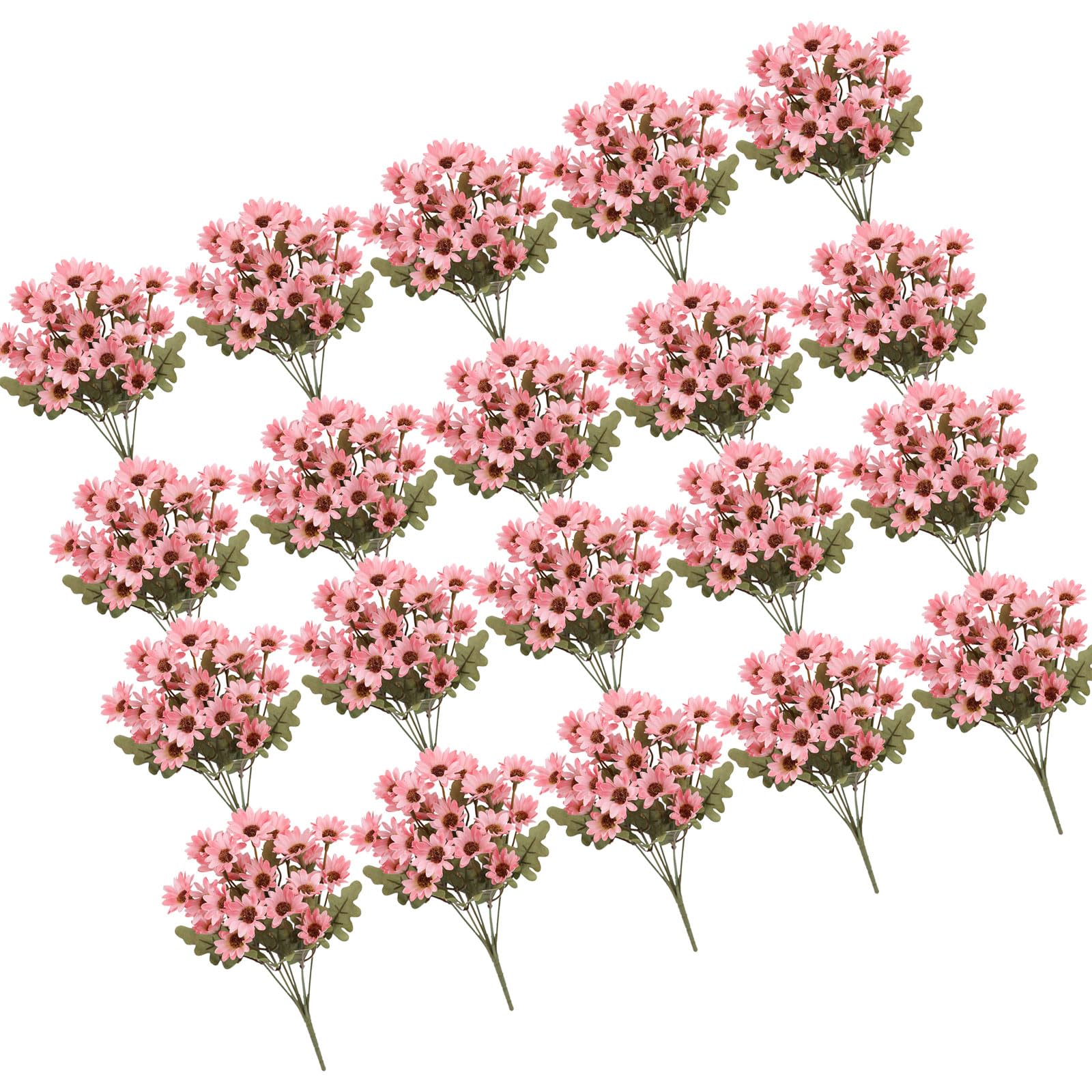 APGLSXY 25Pcs Colorful Camomile Flower Weather Resistant Flower Bouquet for Garden Backyard Wedding Decoration Garden Decoration