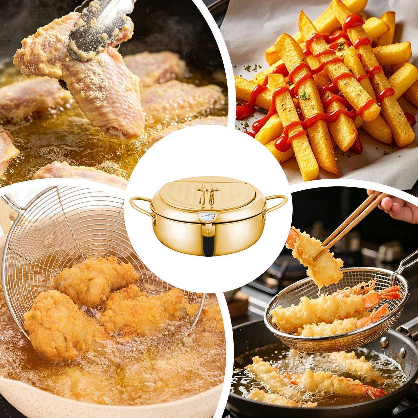 Frittiertopf mit Abtropfkorb