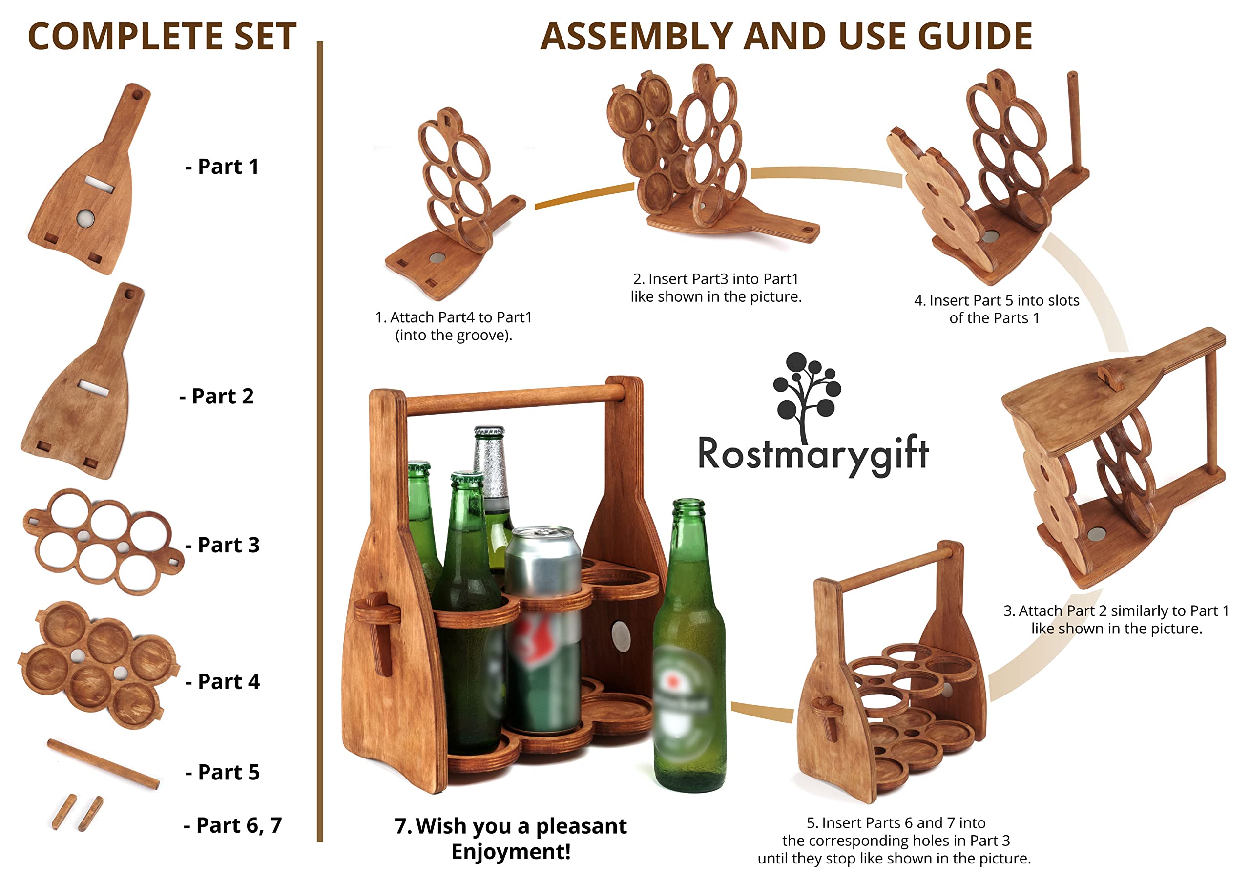 こいちゃん 　BEEFETER木製ボトルラック キャスター付木製ラック 500mlペットボトル 42本用 2階建て防災