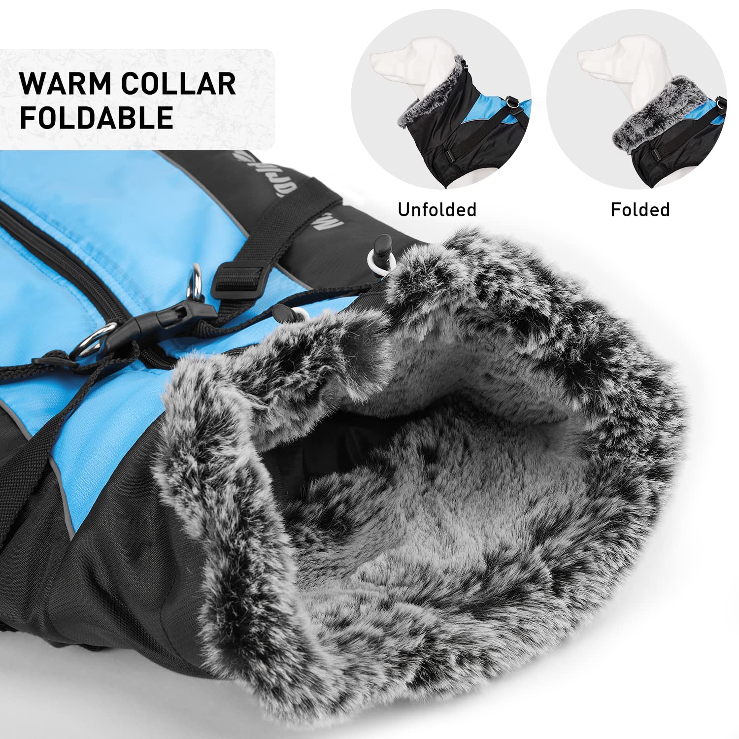 Hondenjas met Tuig - Warme Winterjas met Reflectie en Harnasfunctie