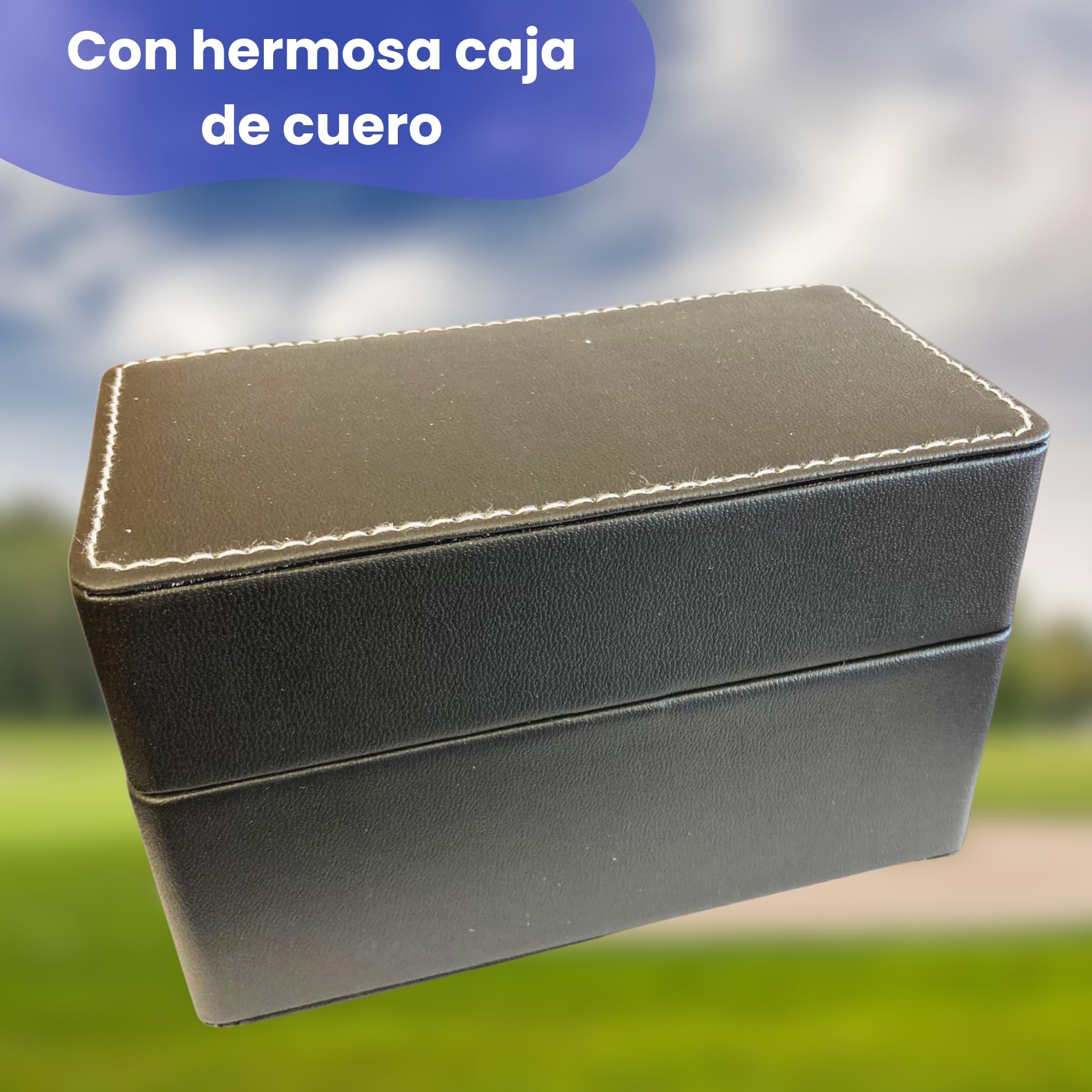 Juego de pelotas de golf con iniciales personalizadas, 3 pelotas de golf Wilson y 6 tees en caja de regalo, color negro