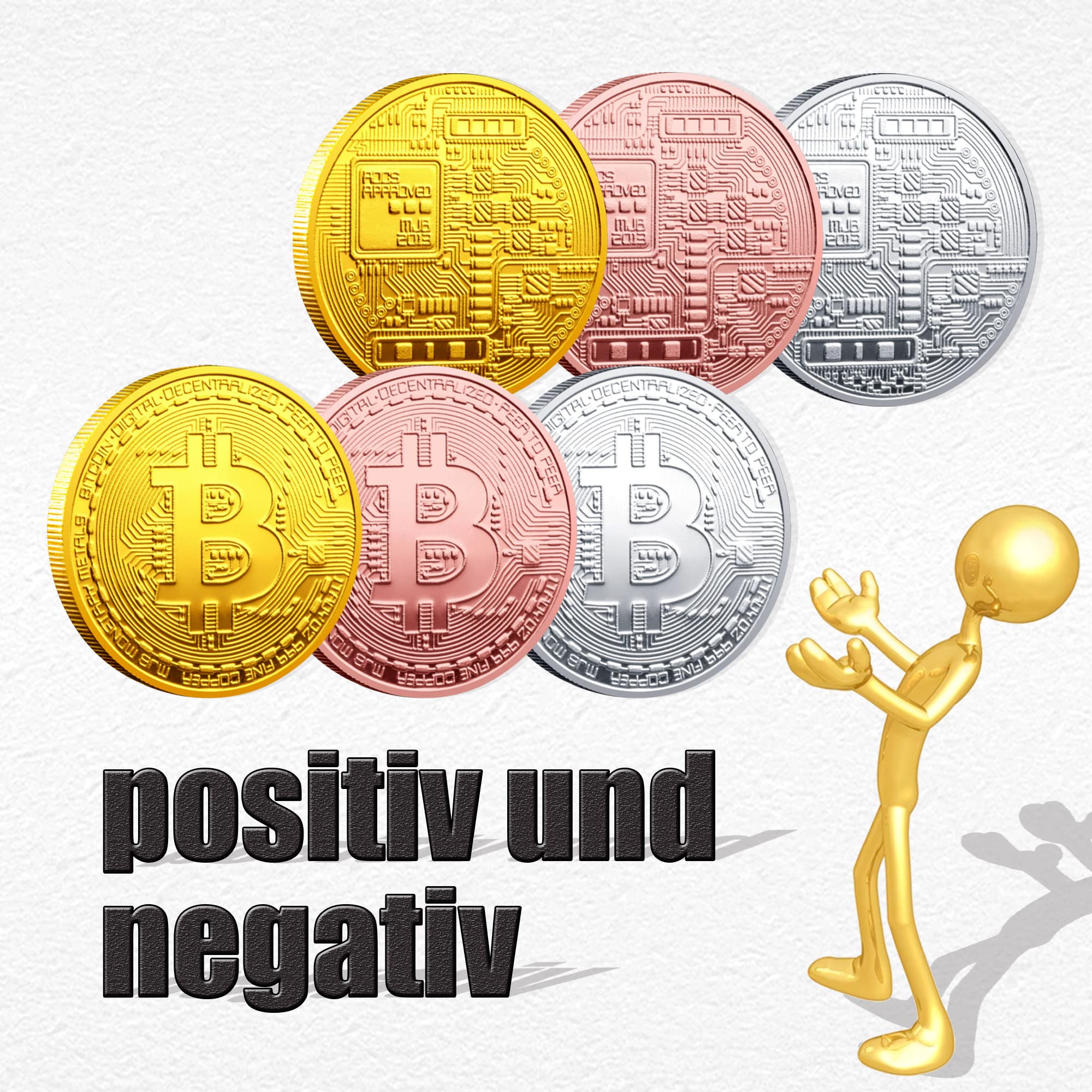 Echt Gold Physische Mit 24 Karat Echt-Gold überzogen Von Hedgecoin Bitcoin  Münze