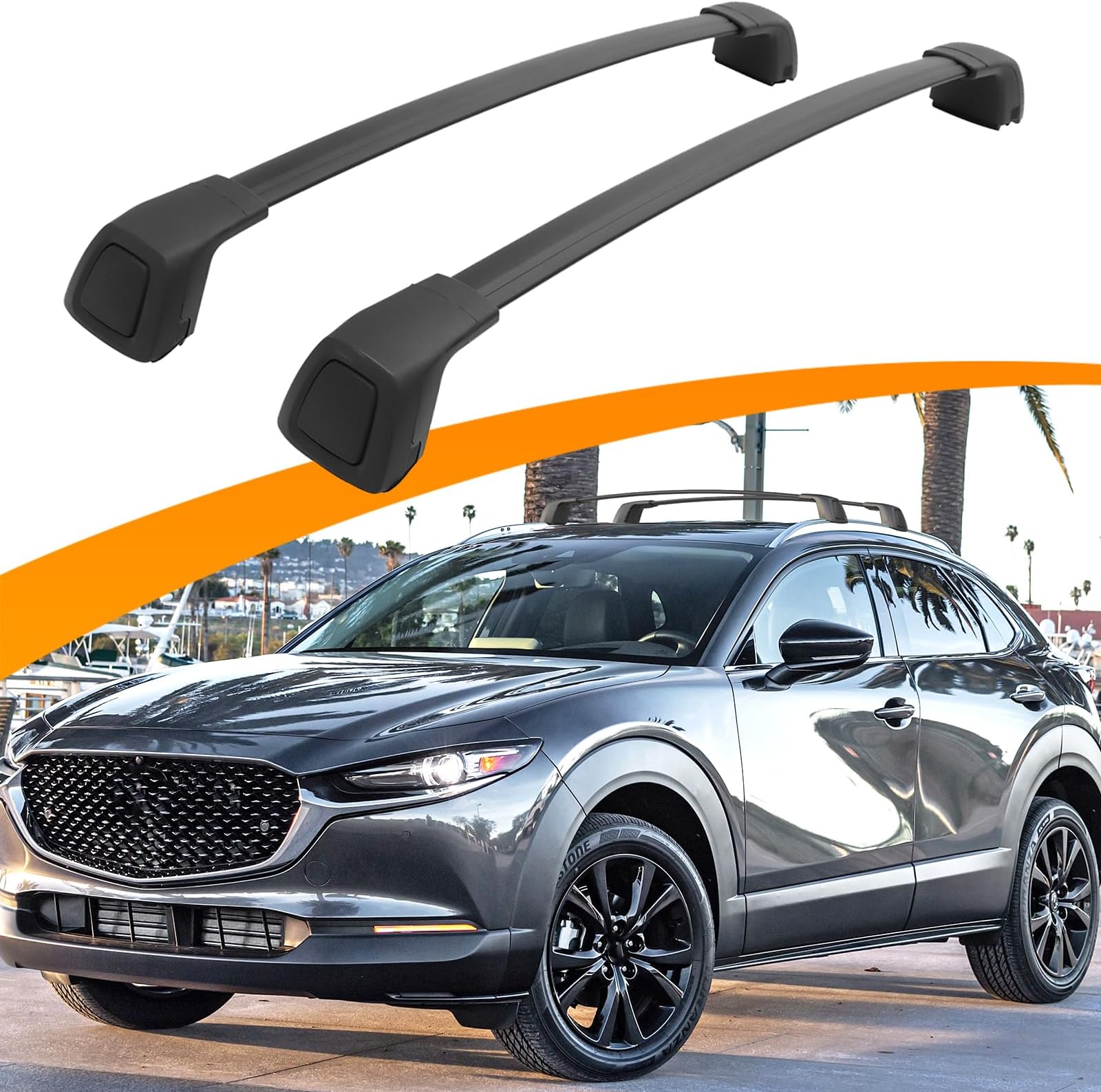 SnailflyRoof Rack Cross Bars Fit for Mazda CX30 CX-30 2020 2021 2022 2023 2024 2025 Crossbars Cargo Carrier Bars Accessories