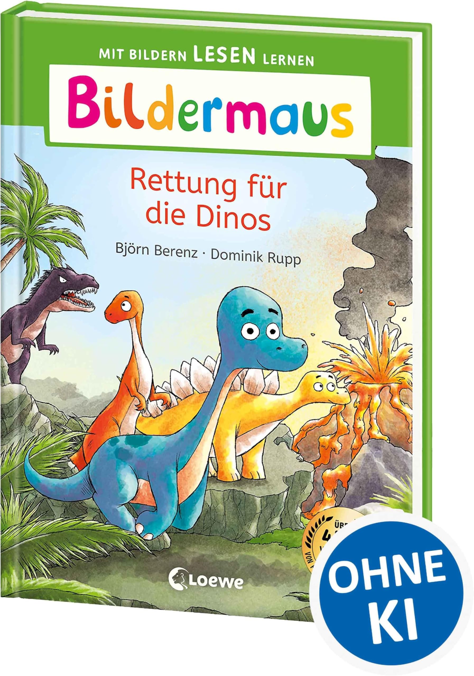 Bildermaus - Rettung für die Dinos: Mit Bildern lesen lernen - Ideal für die Vorschule und Leseanfänger ab 5 Jahren - Mit Leselernschrift ABeZeh