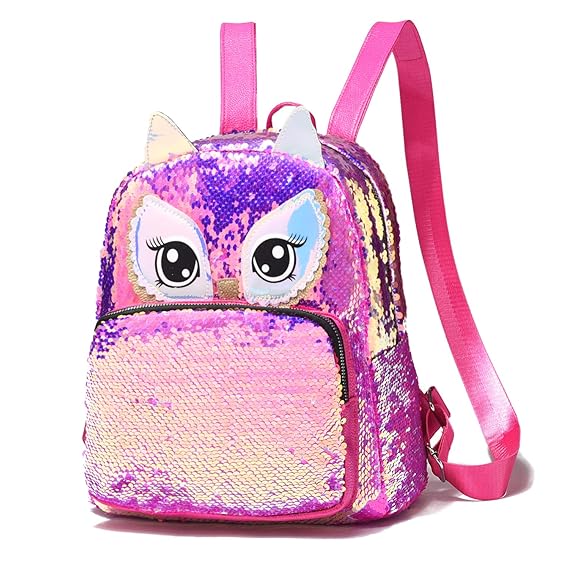 owl sequin backpack