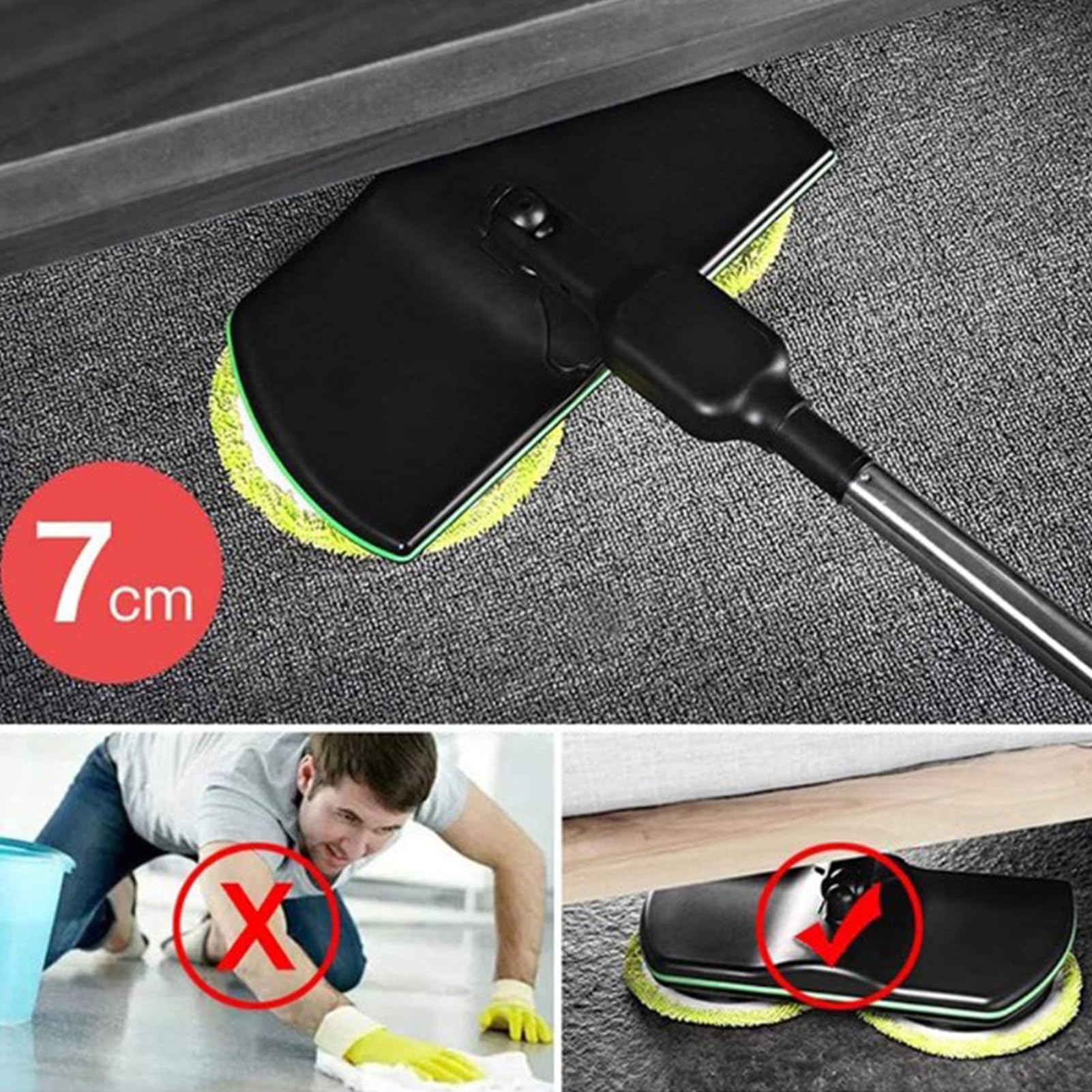Amazon｜コードレス回転モップクリーナー モップ 回転 電動モップ