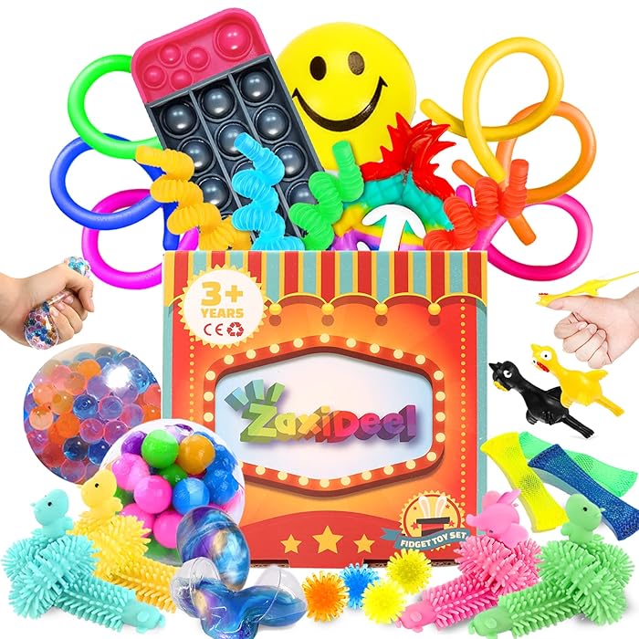 Buy ZaxiDeel Sensory Fidget Toys Set, Fidget Pack For Anxiety Relief 25