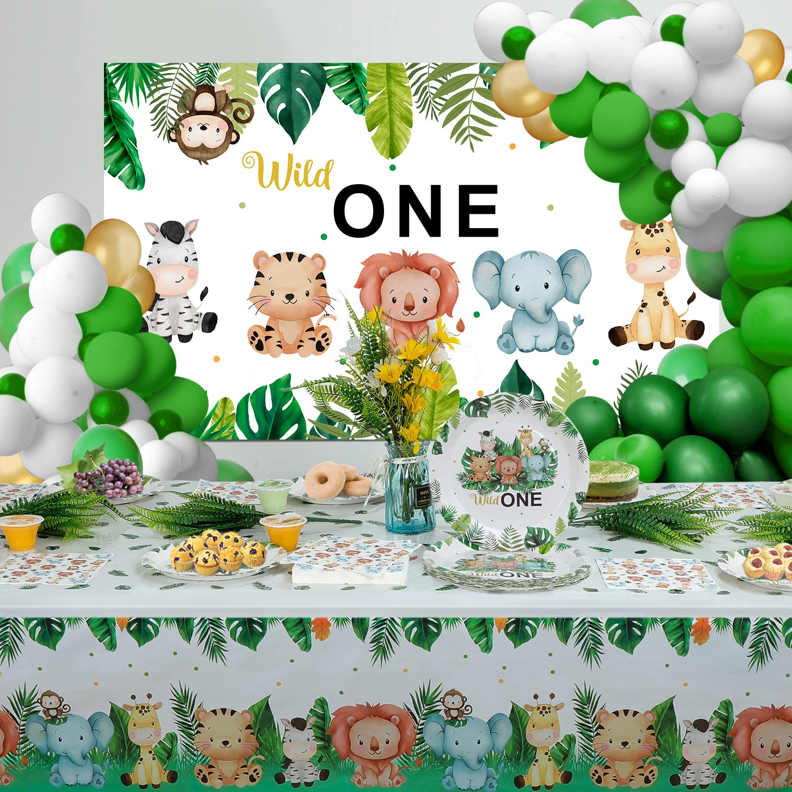 Buy Wild One Birthday Decorations, Jungle Safari Theme, First Birthday
