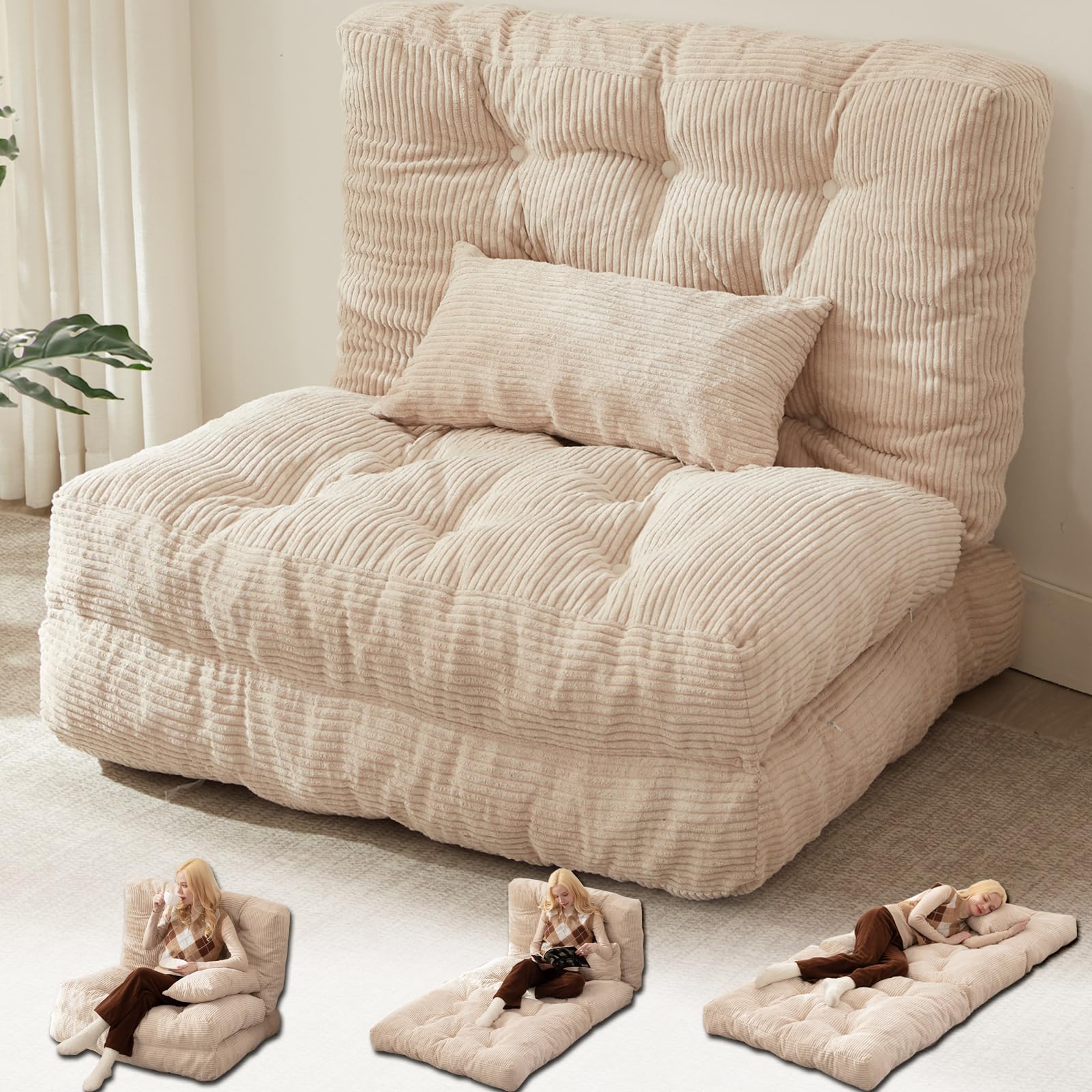 Amazon｜折りたたみ式ソファベッド ツイン/フルフロアソファ 大人用