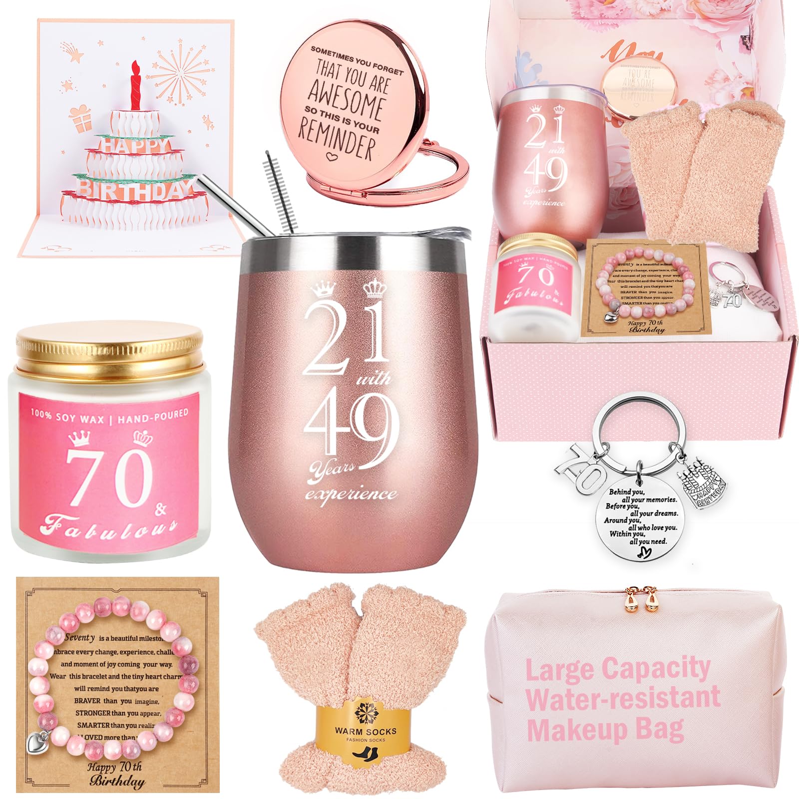 Awfrky Birthday Gifts for Women, Birthday Gift Box Set for Woman Best Friends Female Sister Mom Daughter Wife Her Girlfriend Coworker Bestie, Unique Gifts for Women — view 19