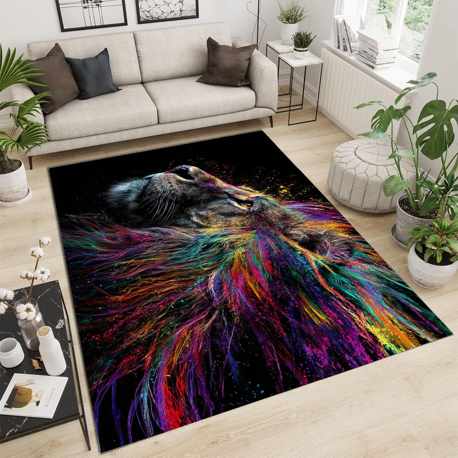 Tapis pour la chambre des enfants et le salon style encre colorée 160x230
