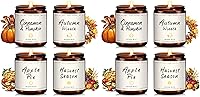 Vista 26 de Auelife Juego de velas de otoño Paquete de 4 velas perfumadas para el hogar – Regalos de velas para mujeres y hombres, velas de soja perfumadas