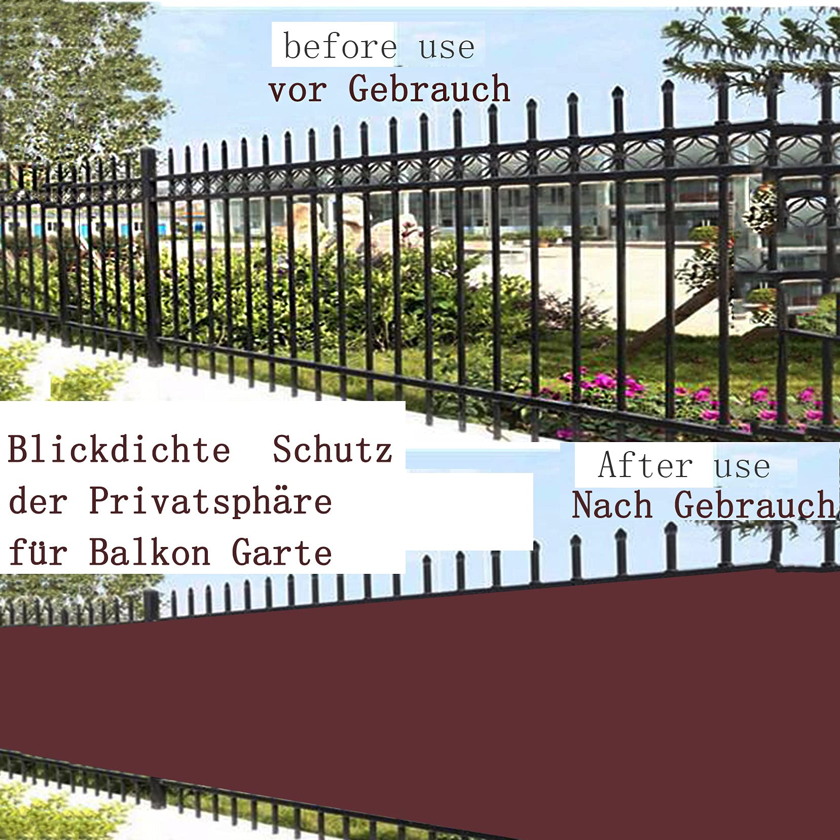 ZYFA Balkon-Sichtschutz – Blickdicht, Wetterfest, In Verschiedenen Größen Für Balkon & Garten