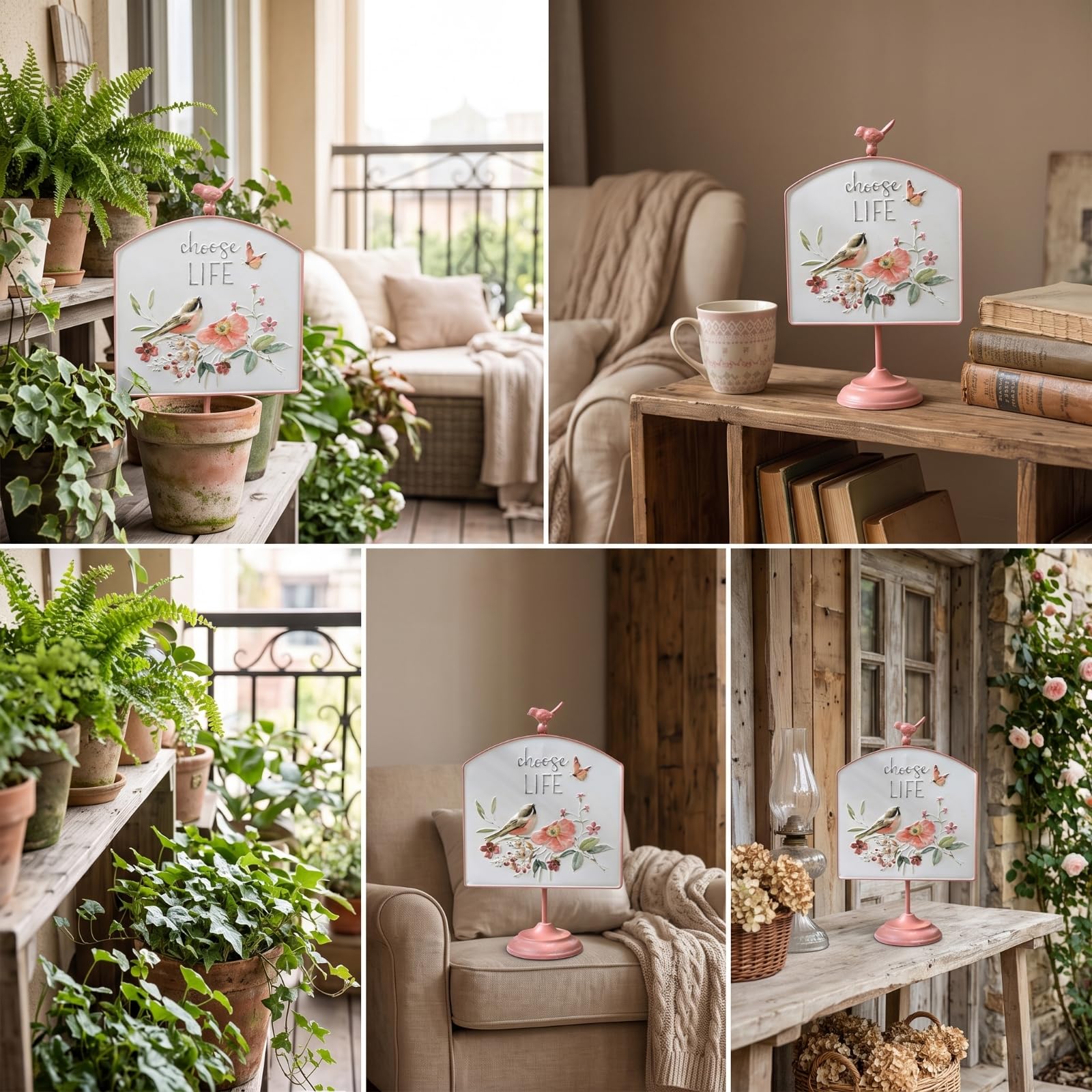 Casa Pequeña Pájaros con Diseños Florales Artesanal Casa Pequeña Nido corativo para Balcón